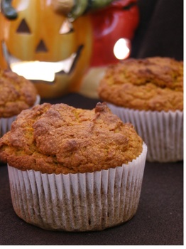 Sütőtökös halloween muffin