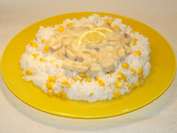 Télesti lélekmelegítő, fokhagymás, citromos, mandulatejszínes gomba kukoricás rizzsel