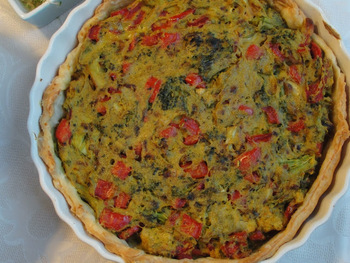 "A" vegán zöldséges pite, vagy quiche, és egy szülinapi buli:)