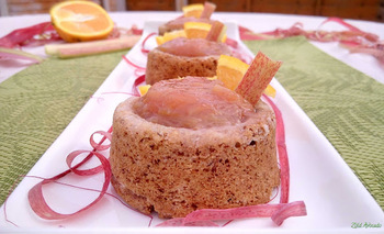 Rebarbara-narancs lekváros diós muffin (gluténmentes, laktózmentes, tojásmentes, vegán)