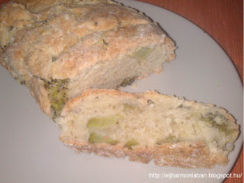 Élesztőmentes brokkolis kenyér