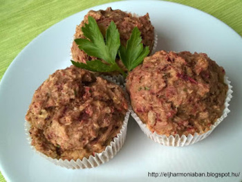 Tojásmentes, tejmentes zöldséges muffin