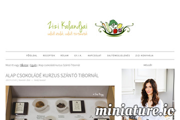 Alap csokoládé kurzus Szántó Tibornál