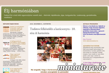 Tudatos felkészülés a karácsonyra - 10. rész A harmónia