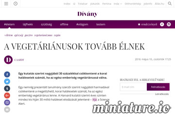 A vegetáriánusok tovább élnek