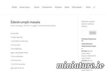 Édeskrumpli masala